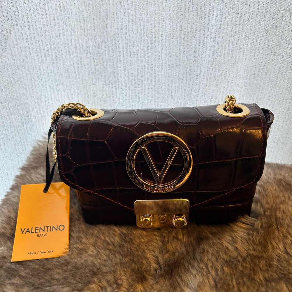 Valentino Croc-Embossed Crossbody Bag - Picture 10 of 12